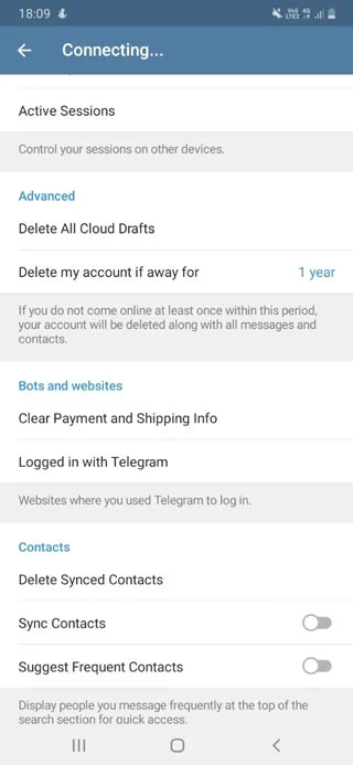 confirm delete telegram account-آمیار24